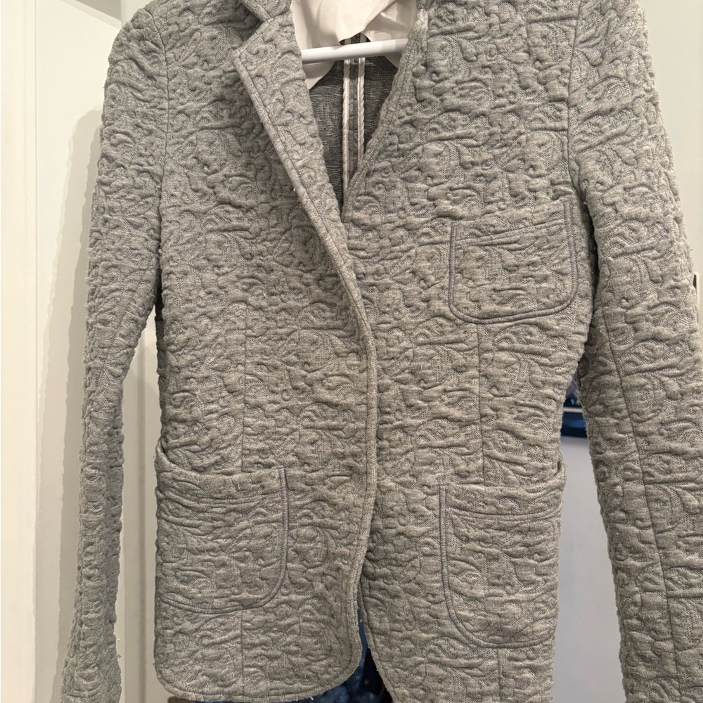 Rene Lezard Textured Gray Women's Blazer